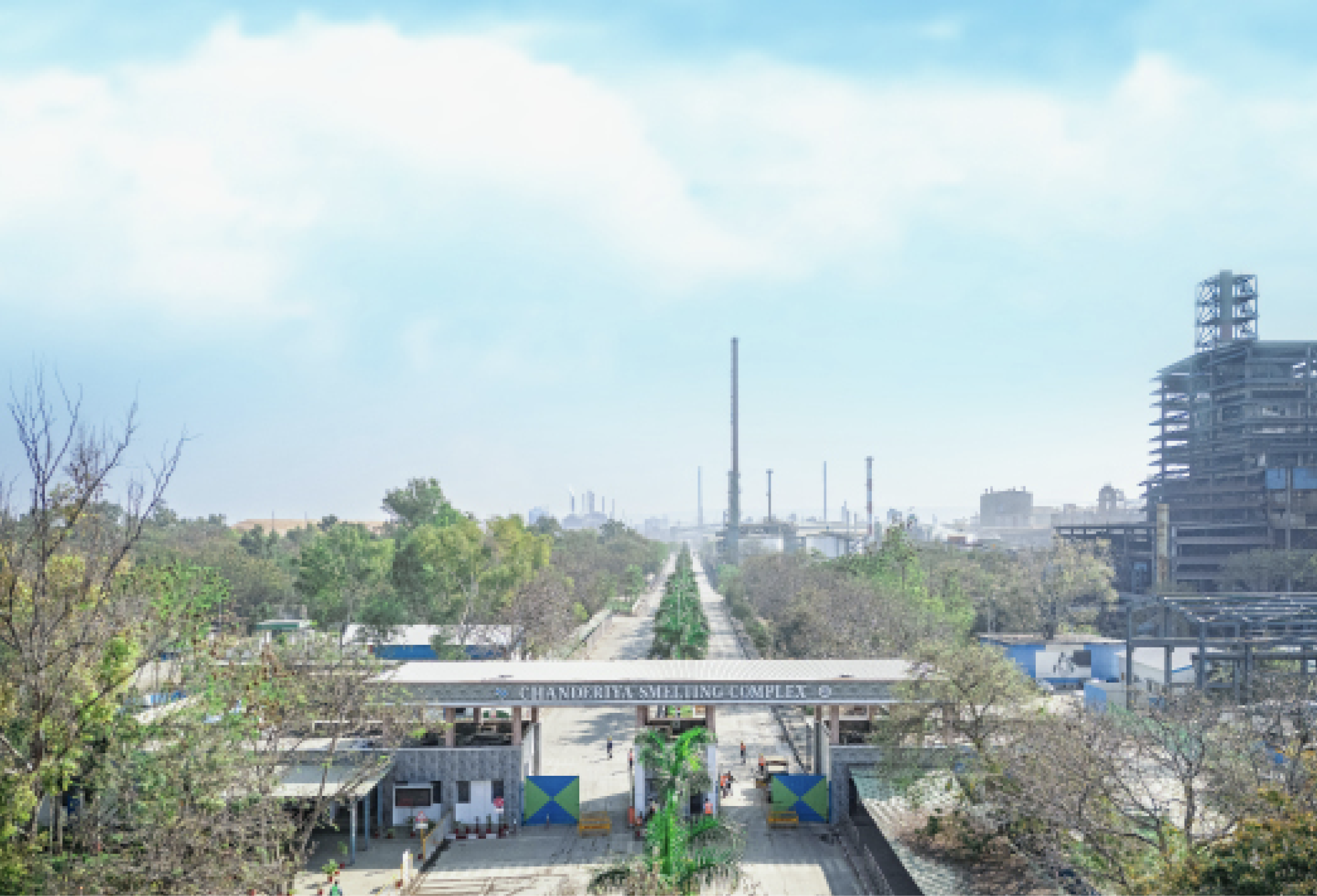 Aerial view of the Chanderiya Smelting Complex