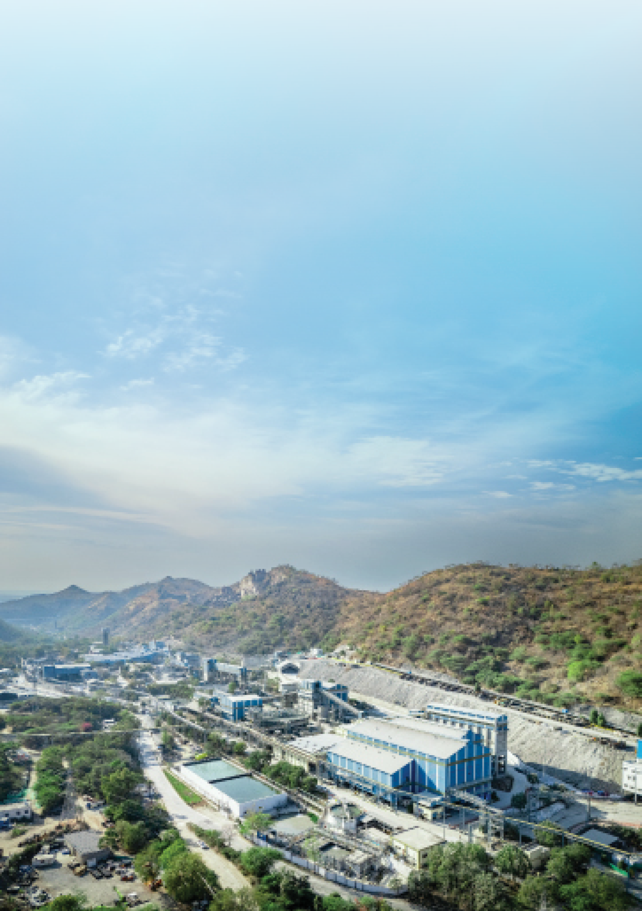 Aerial view of a Hindustan Zinc industrial complex