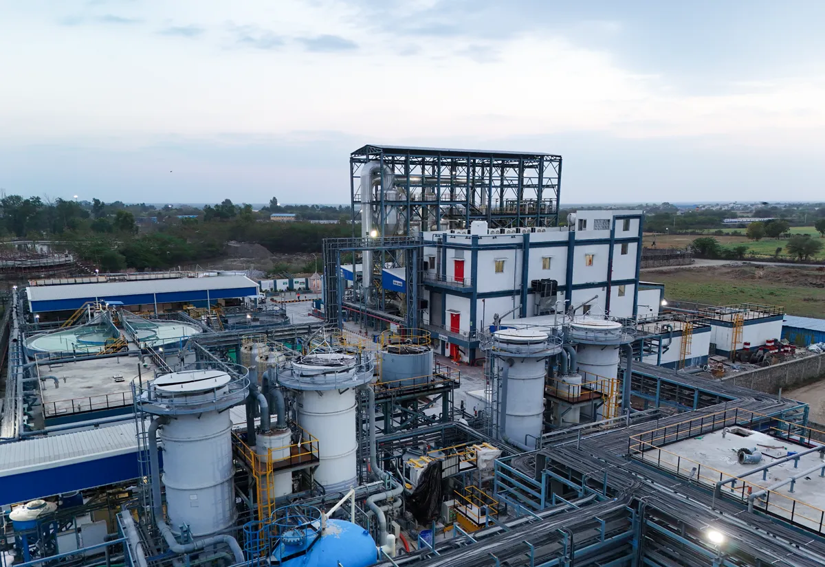 Aerial view of a Hindustan Zinc smelter complex