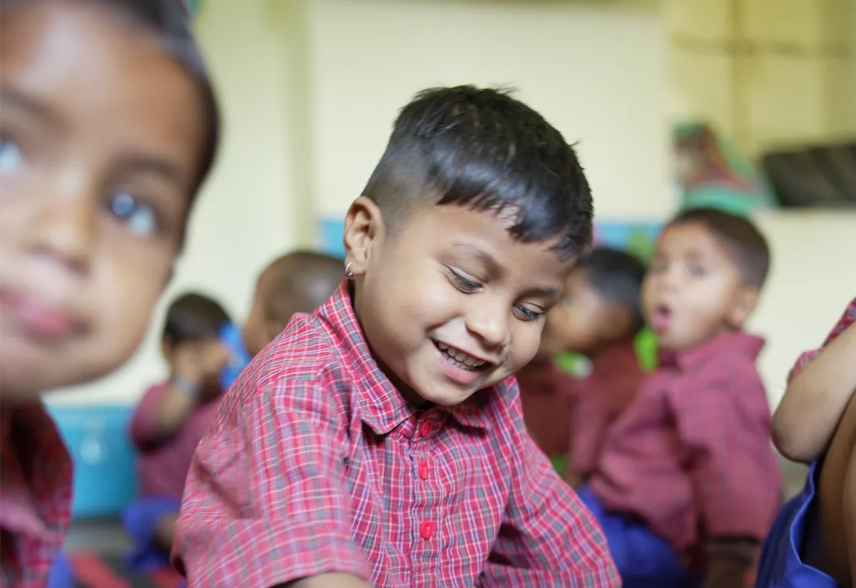 Children at a Hindustan Zinc Nand Ghar centre